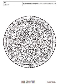 Mandala boyama sayfaları